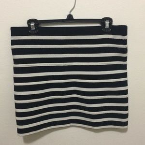 Navy blue & white bandage skirt from H&M.